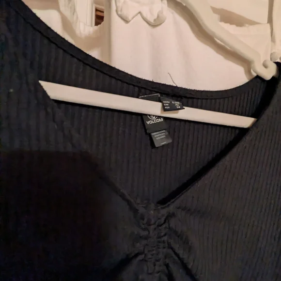 Volcom Black Ruched Mini Dress - Picture 3 of 3